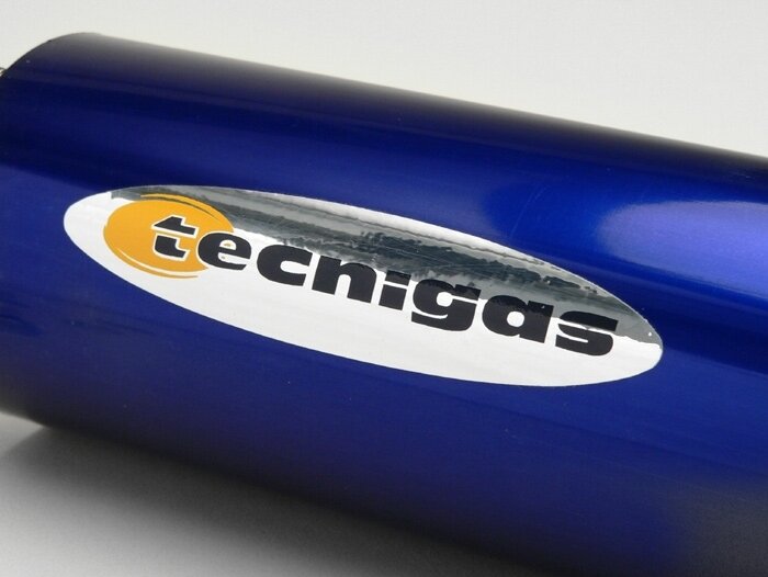 Silenziatore posteriore -TECNIGAS 3 fori- Next, TEK - Blu