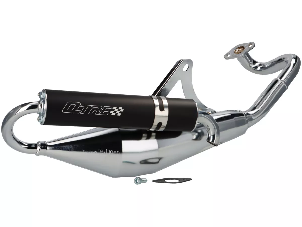 Escape -TECNIGAS Q-TRE Cromo- Peugeot 50 ccm (horizontal)