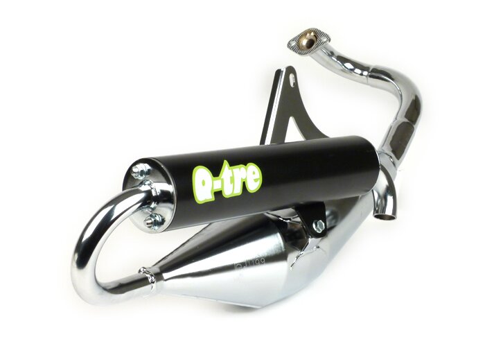 Knalpot -TECNIGAS Q-TRE Chrome- Kymco 50 cm (horizontal)
