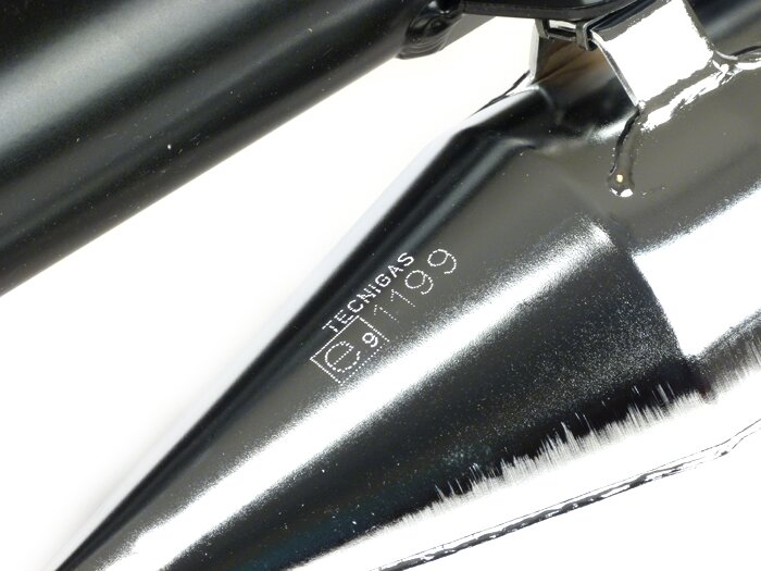 Knalpot -TECNIGAS Q-TRE Chrome- Kymco 50 cm (horizontal)