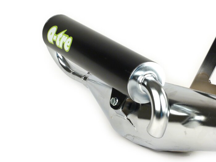Knalpot -TECNIGAS Q-TRE Chrome- Kymco 50 cm (horizontal)