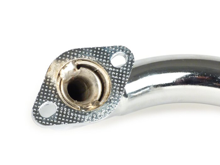 Knalpot -TECNIGAS Q-TRE Chrome- Kymco 50 cm (horizontal)