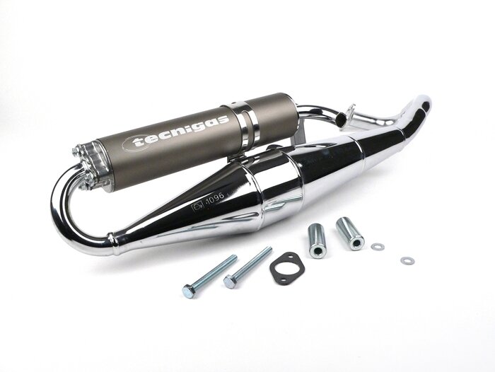 Knalpot -TECNIGAS Next-R Chrome- Italjet Formula 50 ccm (Morini), Benelli 491 (Morini), TGB Bull&t DT