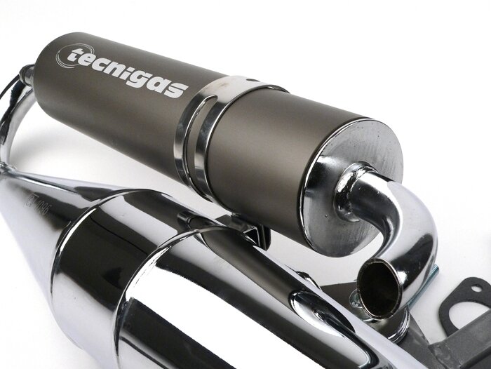 Knalpot -TECNIGAS Next-R Chrome- Italjet Formula 50 ccm (Morini), Benelli 491 (Morini), TGB Bull&t DT