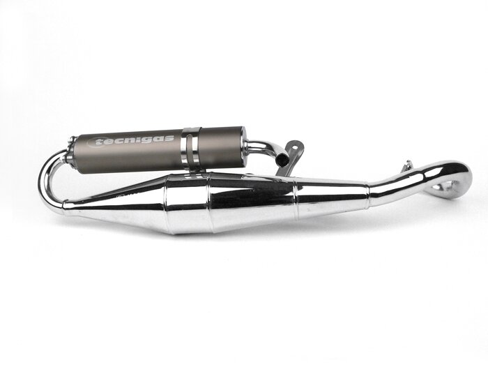 Knalpot -TECNIGAS Next-R Chrome- Kymco 50 ccm 2T Horizontal