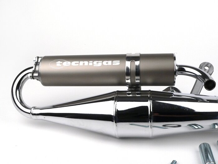 Knalpot -TECNIGAS Next-R Chrome- Kymco 50 ccm 2T Horizontal