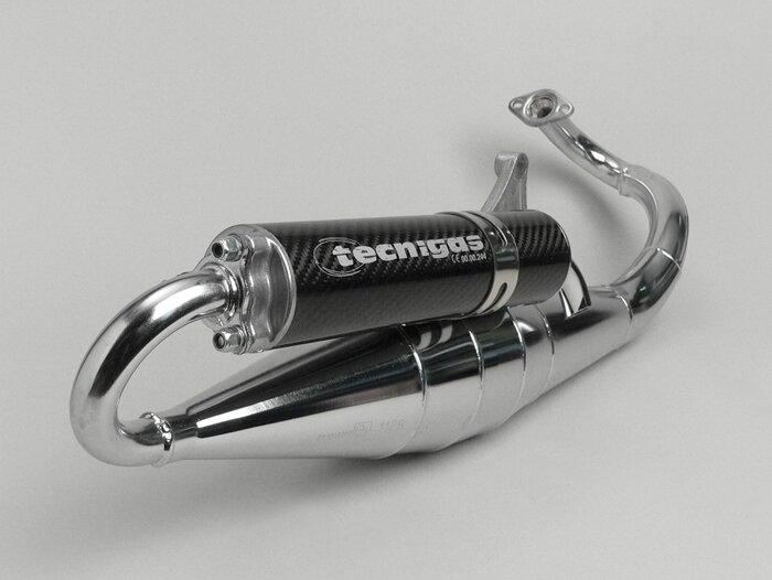 Exhaust -TECNIGAS RS chrome- Kymco  / SYM 50 ( horizontal )