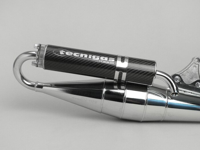 Exhaust -TECNIGAS RS chrome- Kymco  / SYM 50 ( horizontal )