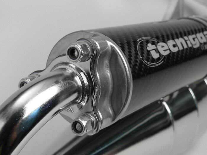 Exhaust -TECNIGAS RS chrome- Kymco  / SYM 50 ( horizontal )