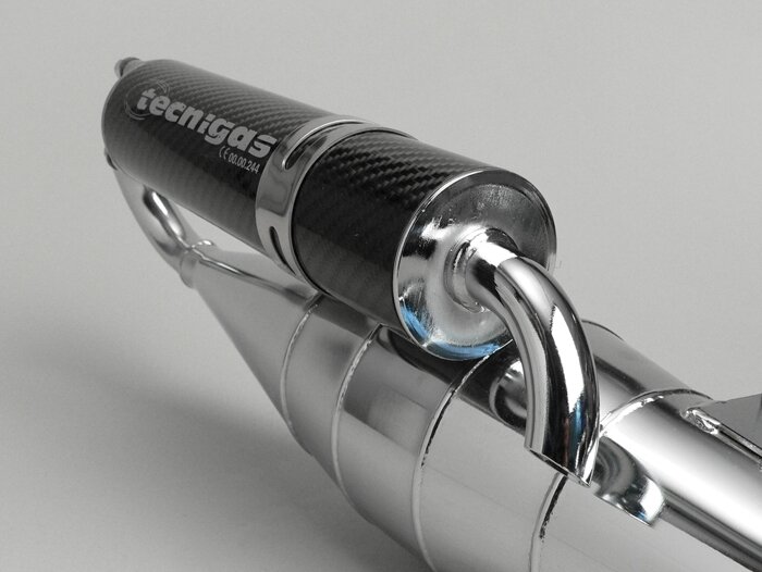 Exhaust -TECNIGAS RS chrome- Kymco  / SYM 50 ( horizontal )