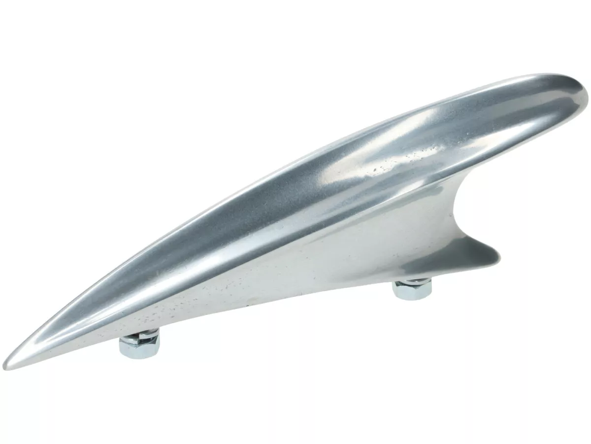 Mudguard crest -MAURO PASCOLI- Vespa VL, VB, GS150 / GS3 (VS1T-VS5T, 0059310) - Aluminium, 60mm hole distance