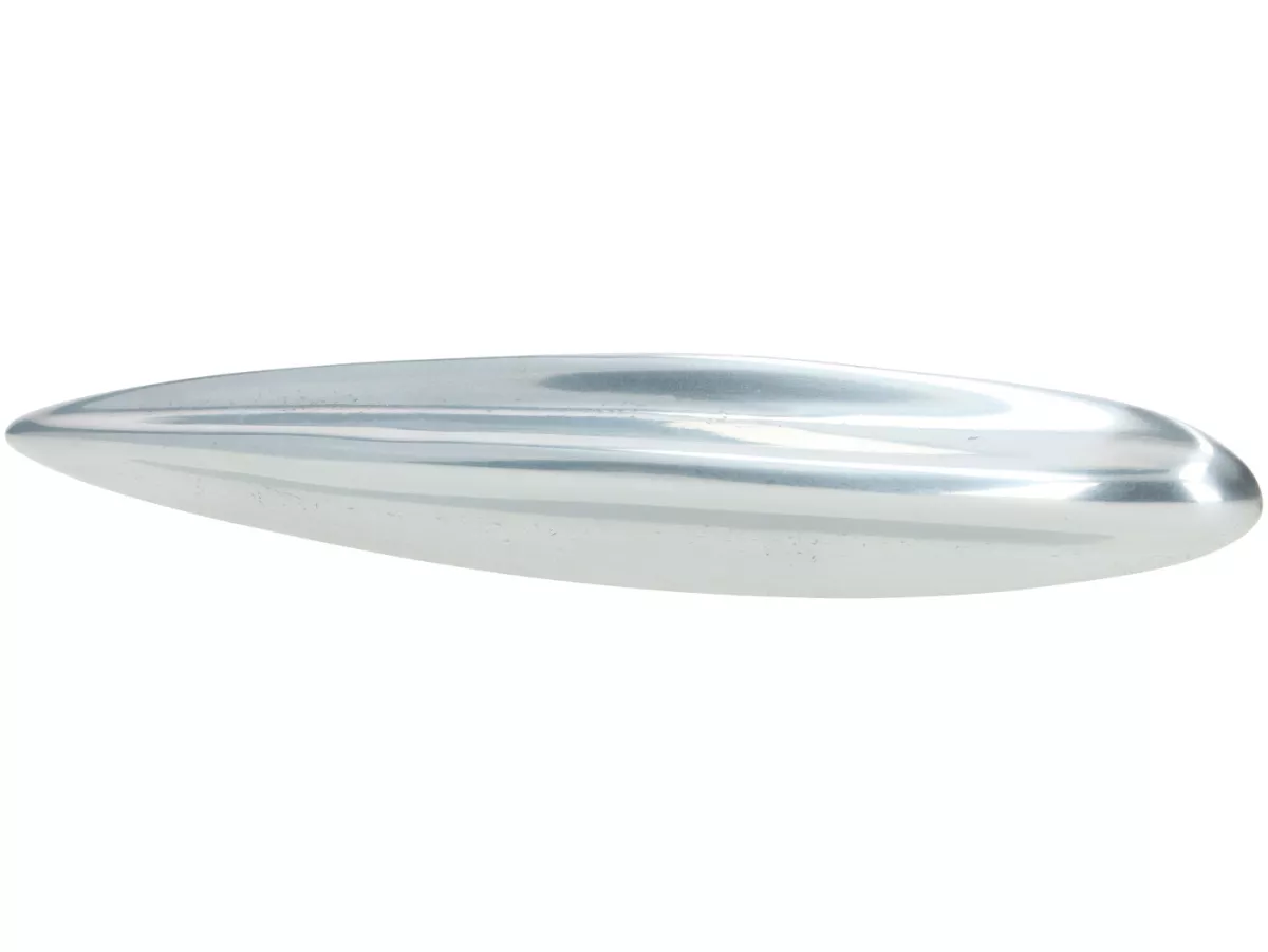 Mudguard crest -MAURO PASCOLI- Vespa VL, VB, GS150 / GS3 (VS1T-VS5T, 0059310) - Aluminium, 60mm hole distance