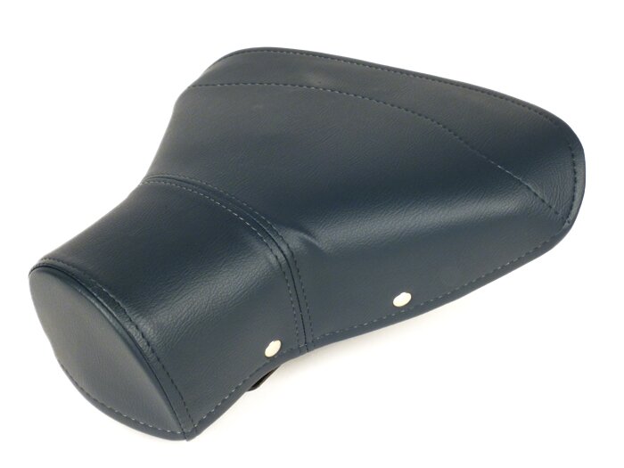 Sella -QUALITÀ OEM, posteriore- Vespa Largeframe - con rivetti laterali - Blu