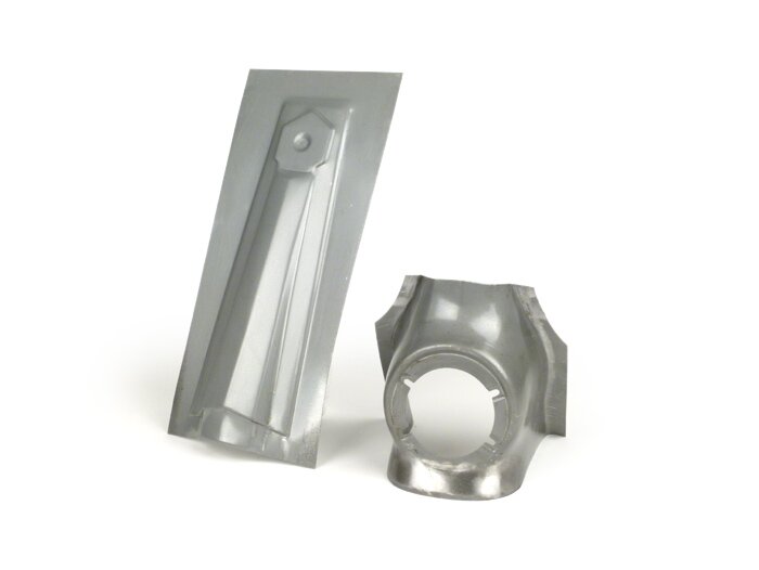 Placa de reparación bocina/cascada -CALIDAD OEM, Ø bocina=85mm- Vespa Rally180 (VSD1T), Rally200 (VSE1T), Sprint150 (VLB1T) - (mercado alemán) - logo Piaggio hexagonal