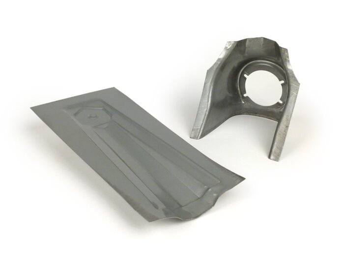 Placa de reparación bocina/cascada -CALIDAD OEM, Ø bocina=85mm- Vespa Rally180 (VSD1T), Rally200 (VSE1T), Sprint150 (VLB1T) - (mercado alemán) - logo Piaggio hexagonal