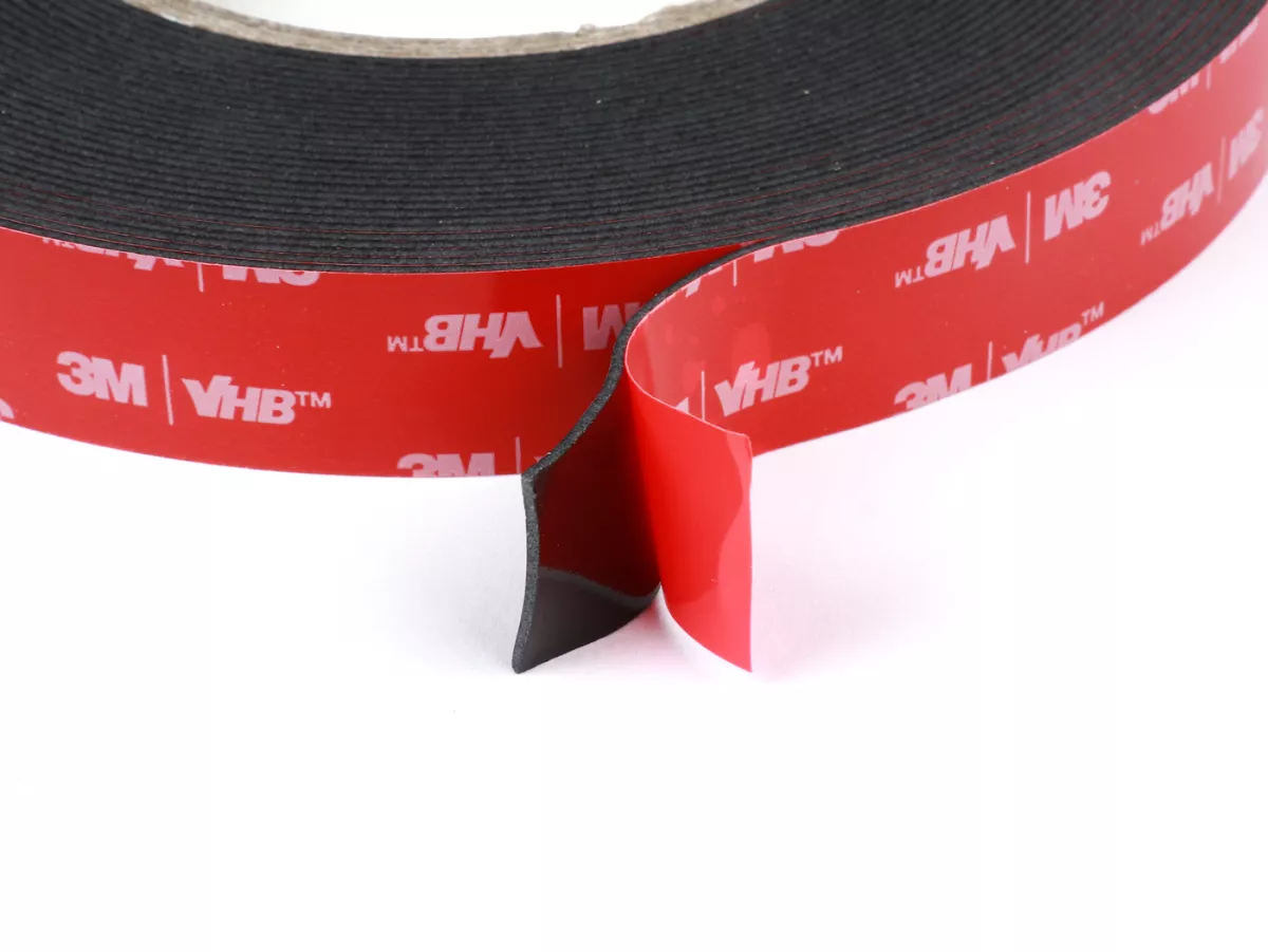 Nastro adesivo -3M™ VHB™ 5952F- 19 mm x 11 m - Nero - Spessore 1,1 mm - Incollaggio forte e duraturo di metallo, vernici a polvere, vetro, legno sigillato, ABS ecc.