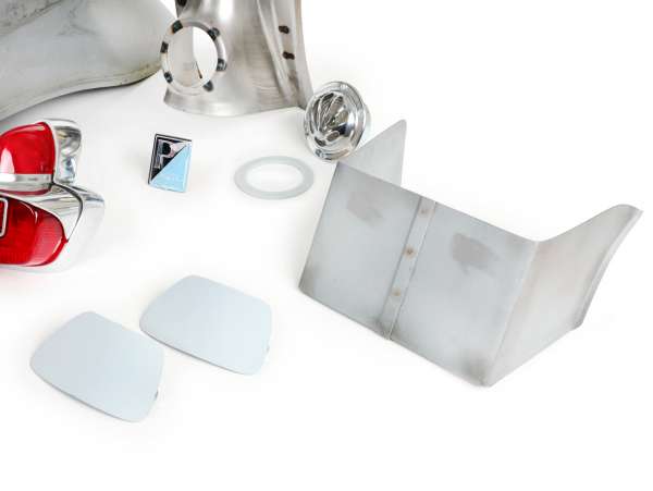 Frame kit -PREMIUM- conversie Vespa PX naar VBB/GS160 look - geolied plaatwerk - incl. set zijafdekkingen, spatborden, cascade, achterlicht, balhoofddeksel (voor schelp snelheidsmeter)