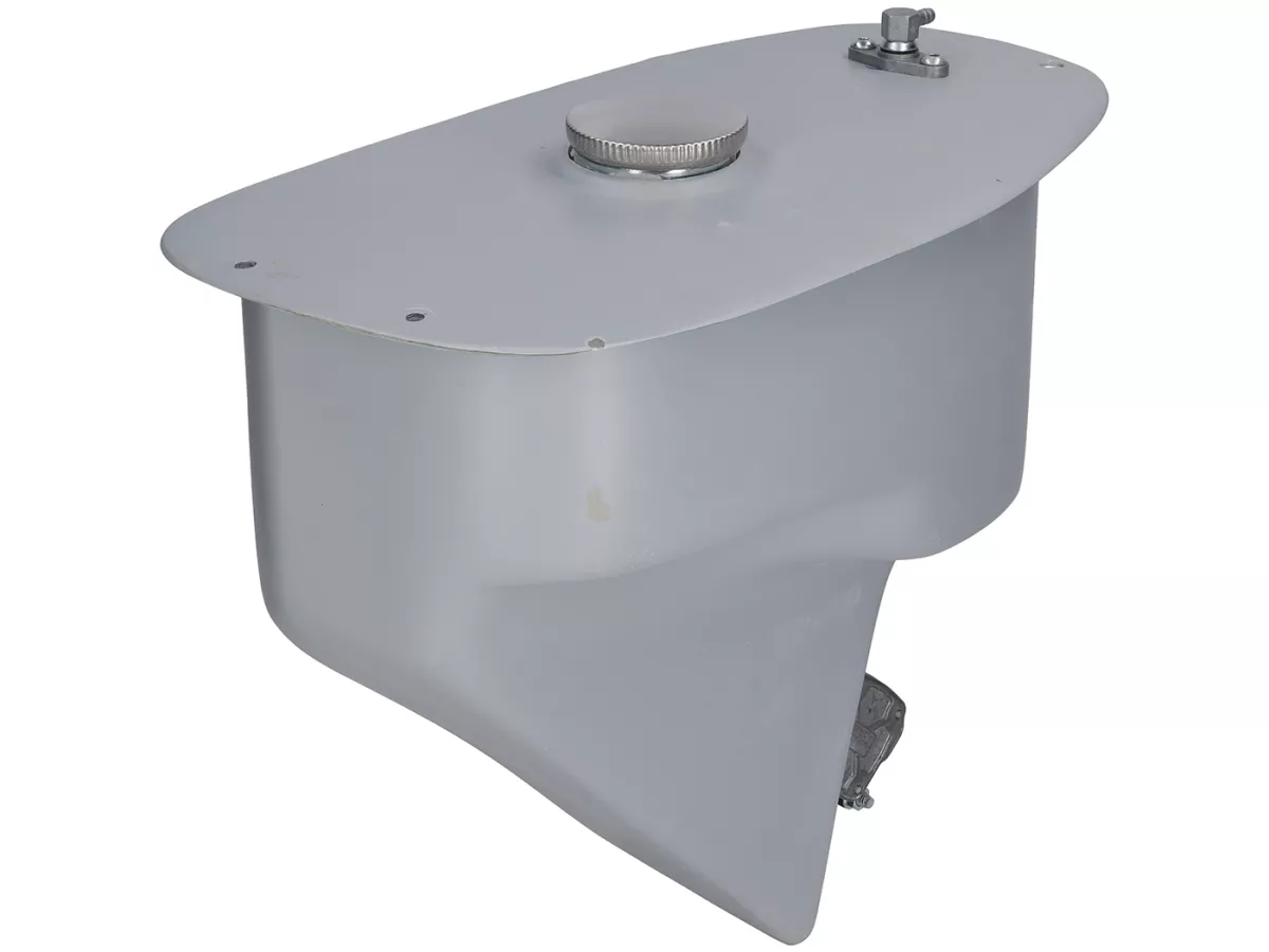 Tank -PLC CORSE XXL 9.8L, GRP- Vespa PX/PX old, Sprint, GT/GTR, Super, Rally och Motovespa 125-200 (externt lock)