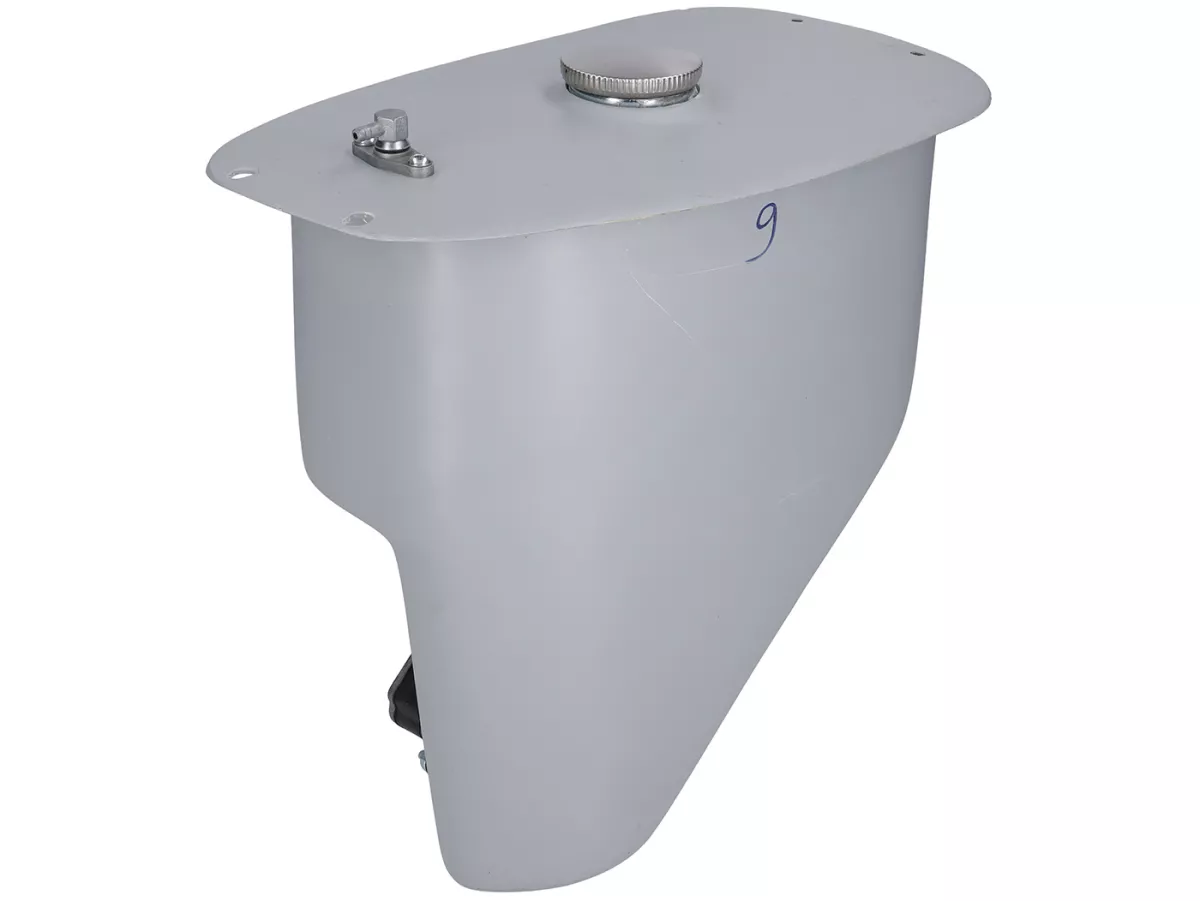 Tank -PLC CORSE XXL 9.8L, GRP- Vespa PX/PX old, Sprint, GT/GTR, Super, Rally och Motovespa 125-200 (externt lock)