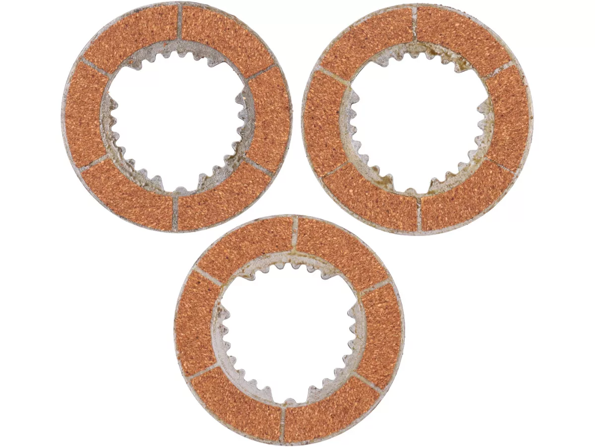 Kit disques d’embrayage garnis -QUALITÉ OEM Tricycle Bajaj, 3 disques - Bajaj FE/RE (tuk-tuk)