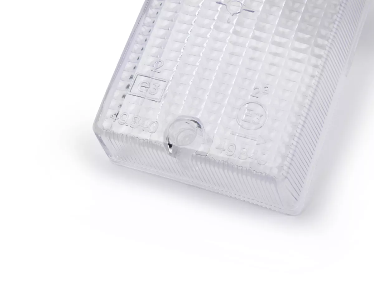 Indicator lens -SIEM- Vespa PK50 S, PK80 S, PK125 S rear lhs - colourless