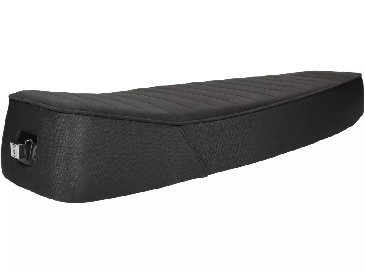 Seat bench -NISA Sport2- Vespa PX, Sprint, GT, GTR, Super, TS, GL, VNA, VBA, VNB, VBB, T4 - also suitable with flat tank type on Rally 180/200, GS160, SS180 - Black