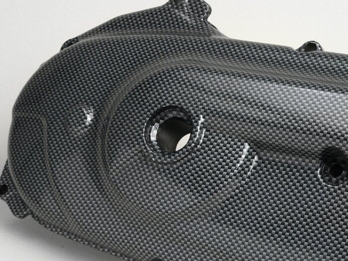 Crankcase cover -CUSTOM- Minarelli MA & MY - carbon style