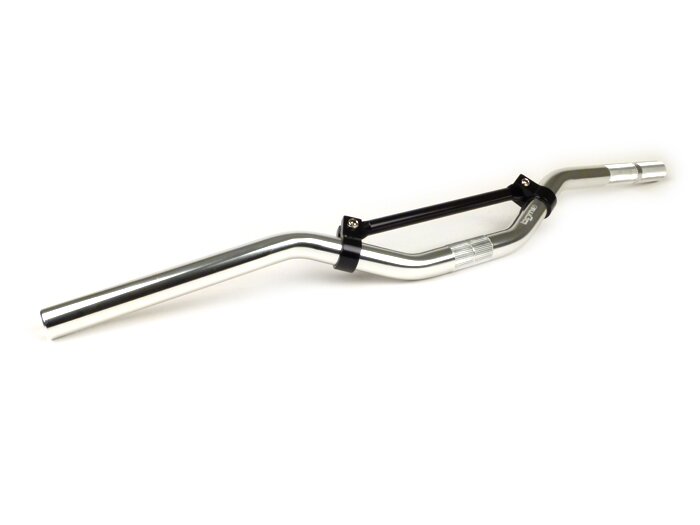 Stuur -OEM KWALITEIT- STREET BIKE Zilver , Piaggio Bravo -Streetracer Stijl-.