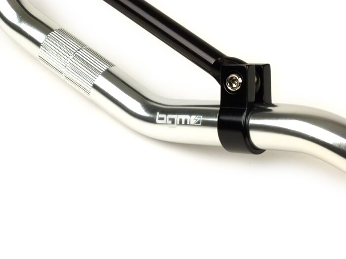 Stuur -OEM KWALITEIT- STREET BIKE Zilver , Piaggio Bravo -Streetracer Stijl-.