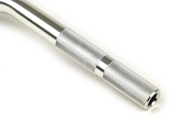 Stuur -OEM KWALITEIT- STREET BIKE Zilver , Piaggio Bravo -Streetracer Stijl-.