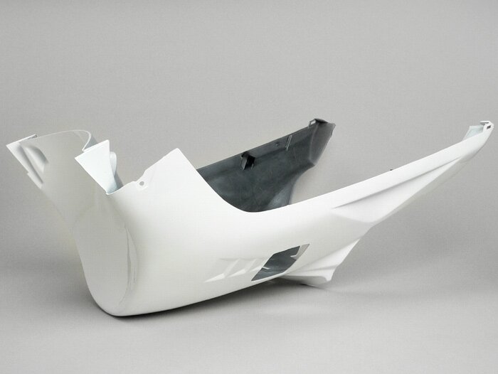 Sottoscocca -TNT- Yamaha Aerox (YQ50/L, 2 tempi, -2013), MBK Nitro (YQ50/L, 2 tempi, -2013) - Bianco
