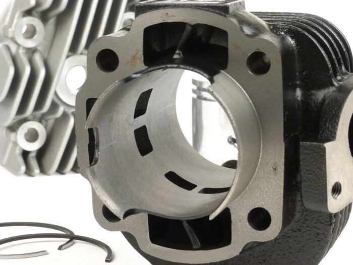 Cylinder -TOP PERFORMANCES 70 cc Trophy- CPI Euro 2 - 12mm piston pin - (0° angle exhaust flansh)
