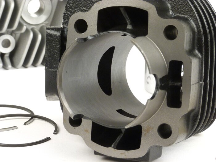 Cylinder -TOP PERFORMANCES 70 cc Trophy- CPI Euro 2 - 12mm piston pin - (0° angle exhaust flansh)