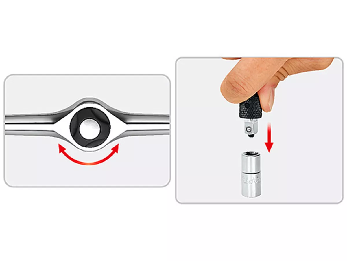 Cricchetto con impugnatura a T -TOPTUL 1/4- lunghezza= 260mm