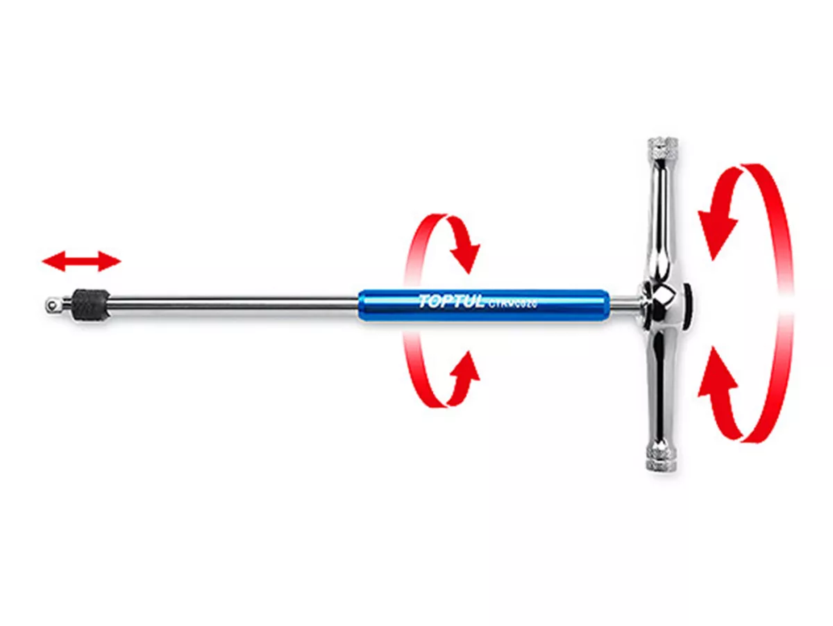 T-greep ratel -TOPTUL 3/8- lengte= 270mm