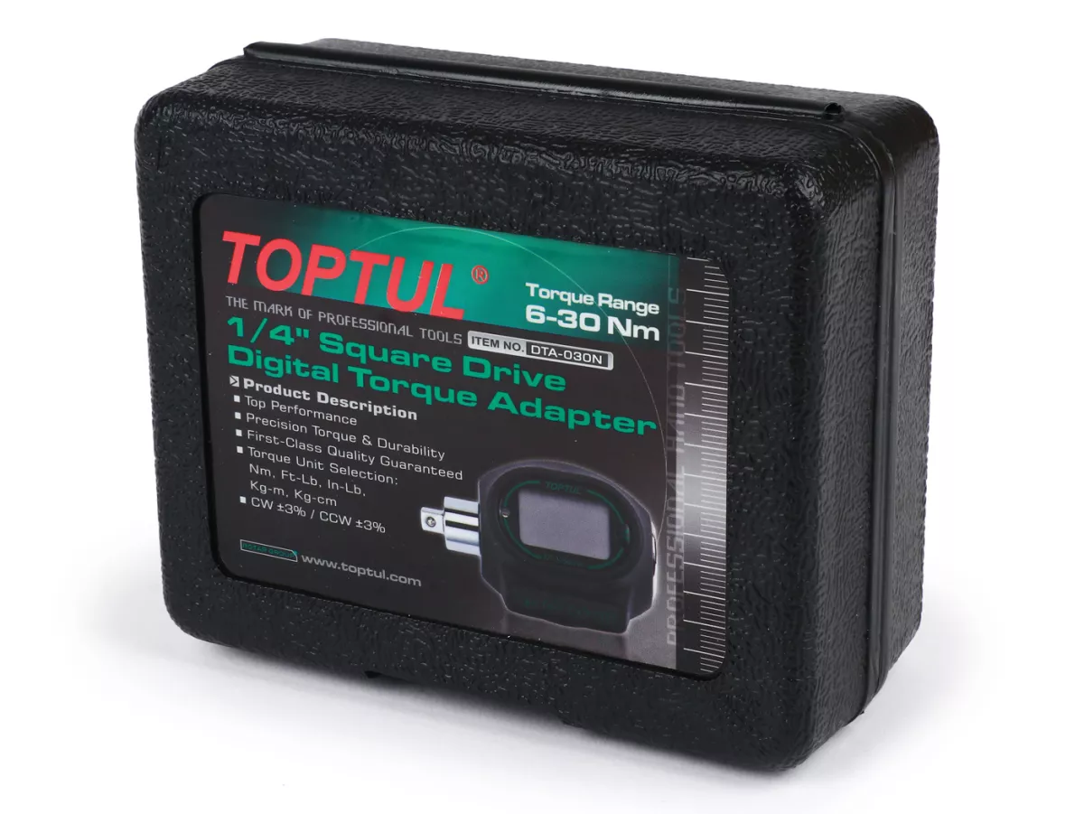 Digital vridmomentadapter - TOPTUL- 1/4-drivenhet - 6 - 30 Nm