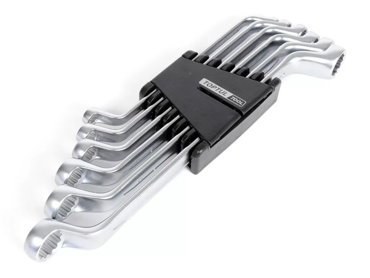 Sleutels, 75° dubbelsleutelset -TOPTUL, 6-delig- 6x7, 8x9, 10x11, 12x13, 14x15, 16x17mm