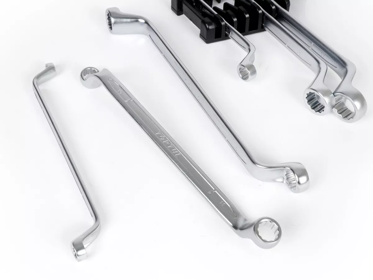 Sleutels, 75° dubbelsleutelset -TOPTUL, 6-delig- 6x7, 8x9, 10x11, 12x13, 14x15, 16x17mm