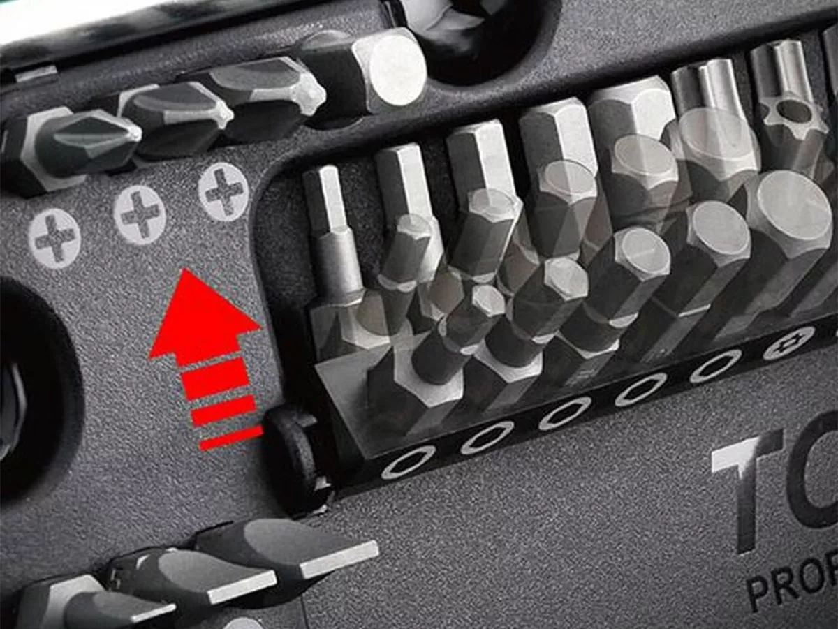 Dopsleutelset (ratelbox) -TOPTUL 1/4- 4mm-14mm + bits - 41 stuks