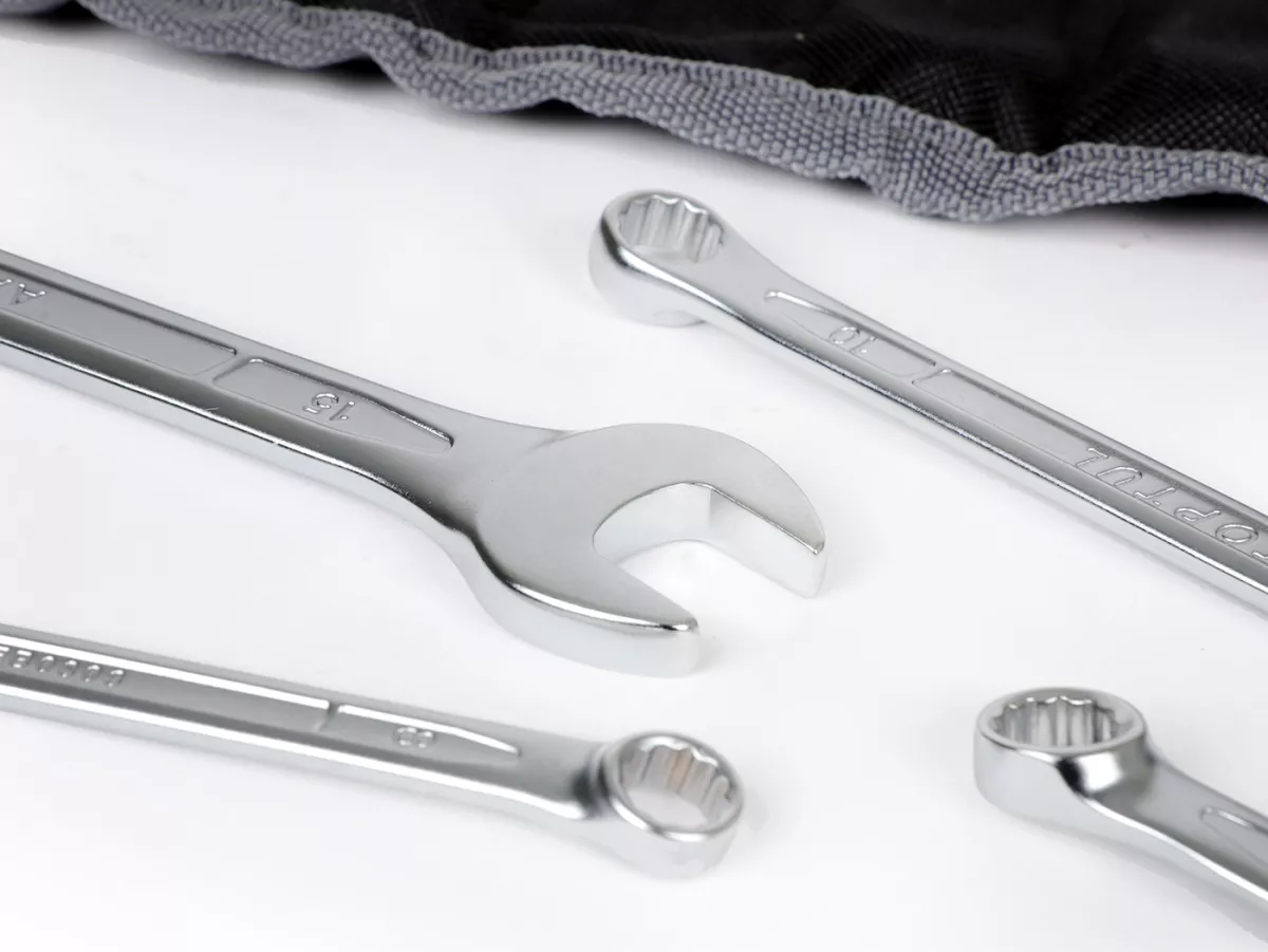 Steeksleutel, 15° ringsleutelset -TOPTUL, 14-delig- 8, 9, 10, 11, 12, 13, 14, 15, 16, 17, 19, 21, 22, 24mm