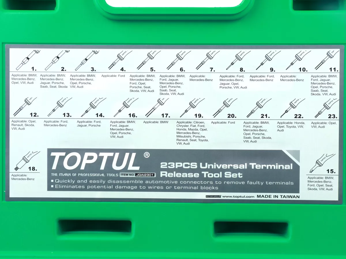 Universal Terminal Release Tool Set -TOPTUL- 23 pieces