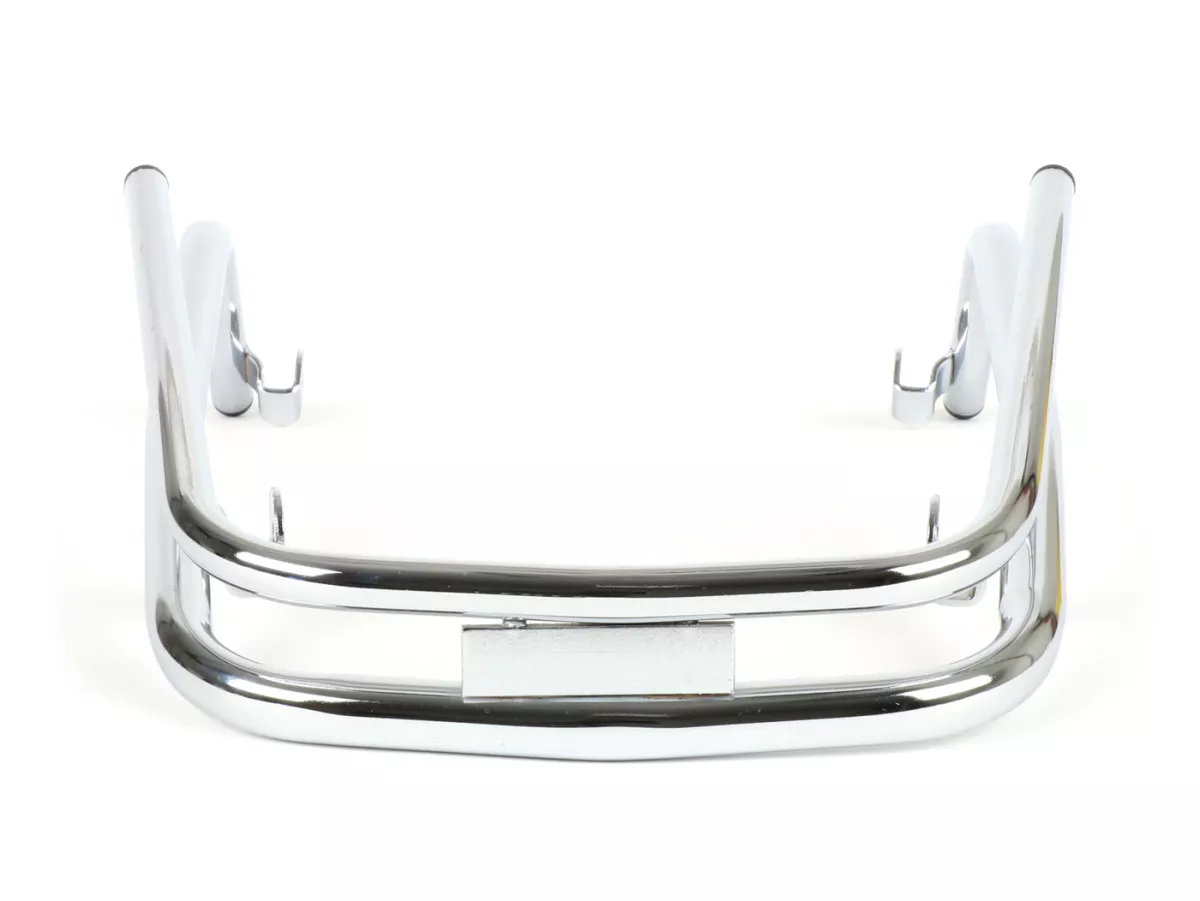 Parachoques delantero -MOTO NOSTRA, doble tubo- Vespa PX80, PX125, PX150, PX200 - Cromado