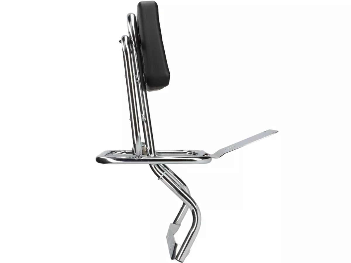 Bagagedrager met rugleuning -MOTO NOSTRA- Vespa PX80, PX125, PX150, PX200 - Chroom