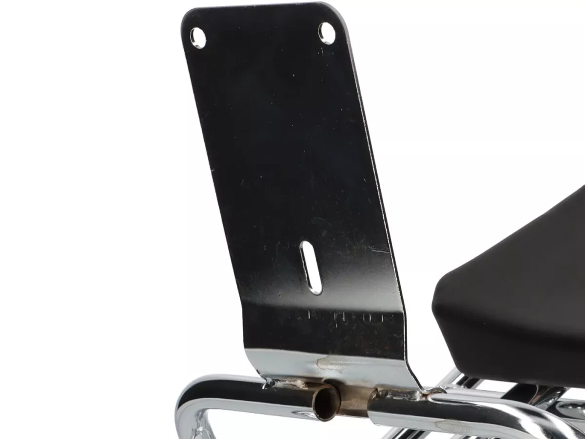 Bagagedrager met rugleuning -MOTO NOSTRA- Vespa PX80, PX125, PX150, PX200 - Chroom