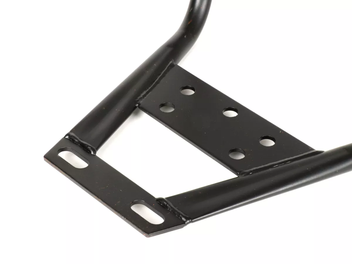 Rack with backrest -MOTO NOSTRA V2- Vespa PX80, PX125, PX150, PX200 - black