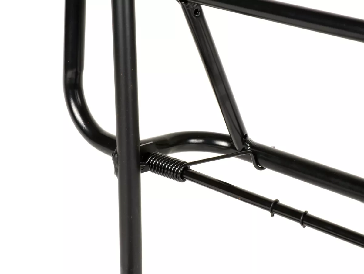 Rack with backrest -MOTO NOSTRA V2- Vespa PX80, PX125, PX150, PX200 - black