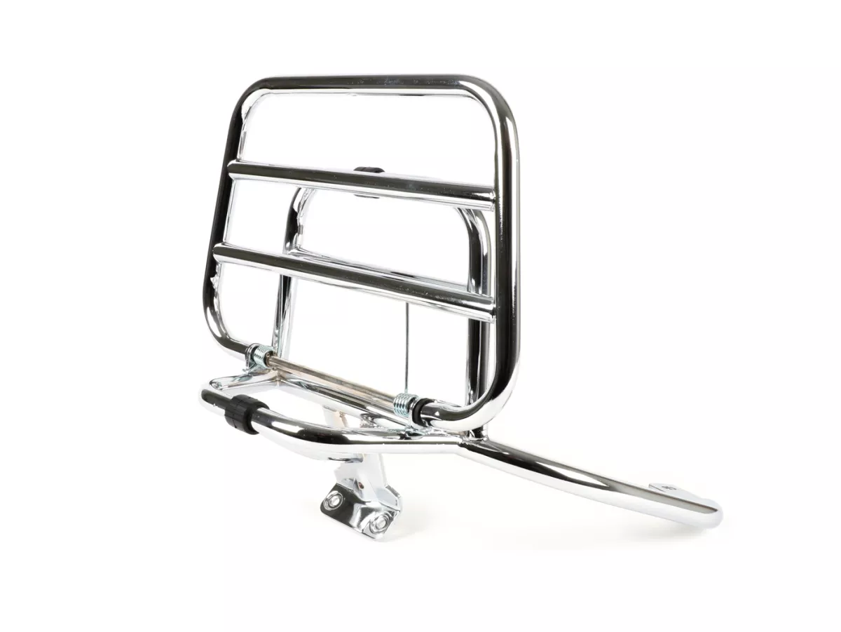 Portapacchi posteriore pieghevole -MOTO NOSTRA- Vespa LX50, LX125, LX150, Vespa LXV50, LXV125, Vespa S50, S125, S150 - cromo