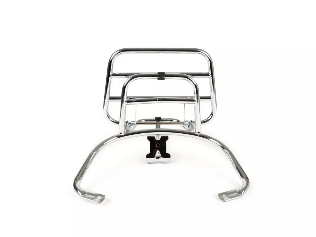 Portapacchi posteriore pieghevole -MOTO NOSTRA- Vespa LX50, LX125, LX150, Vespa LXV50, LXV125, Vespa S50, S125, S150 - cromo