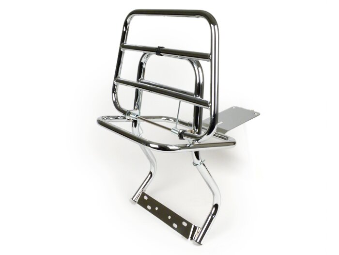 Opvouwbaar bagagerek achter -SKY V2- Vespa PX80, PX125, PX150, PX200 - Chroom