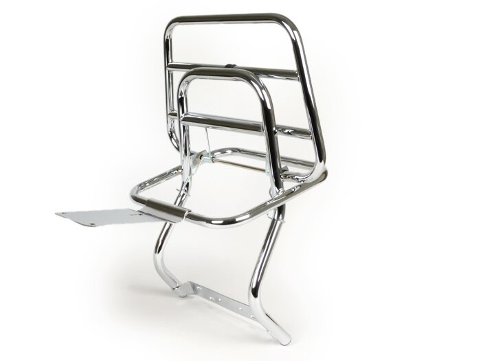 Opvouwbaar bagagerek achter -SKY V2- Vespa PX80, PX125, PX150, PX200 - Chroom